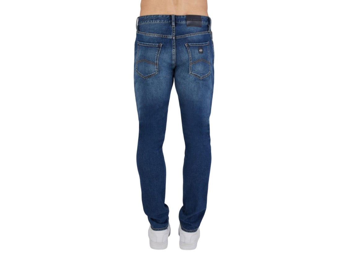 Armani Exchange Slim-Fit Washed Effect Stretch Cotton Jeans