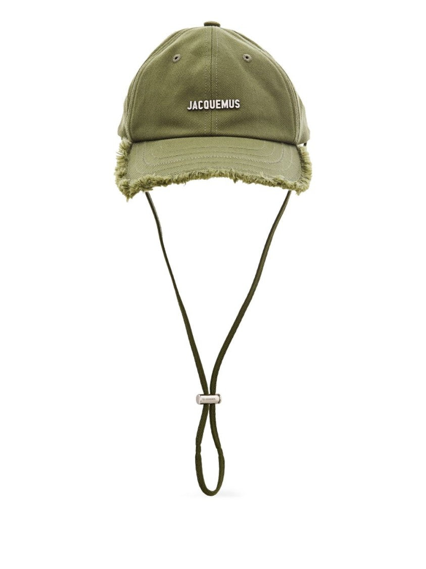 Jacquemus Topstitched Green Hat