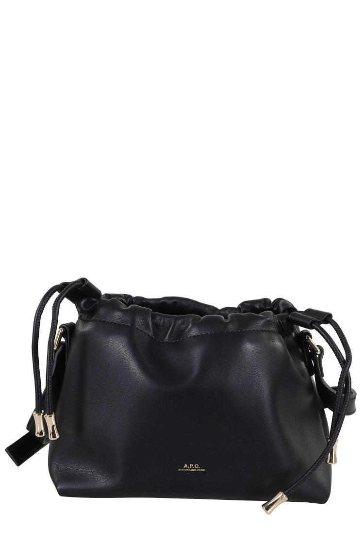 A.P.C. Black Sac Ninon Mini Drawstring Polyurethane Mini Bag