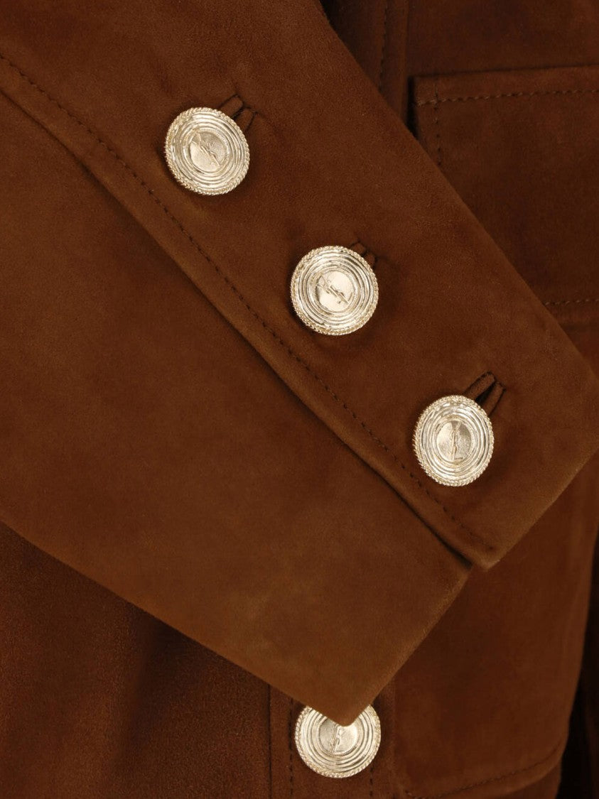 Saint Laurent Brown Suede Jacket