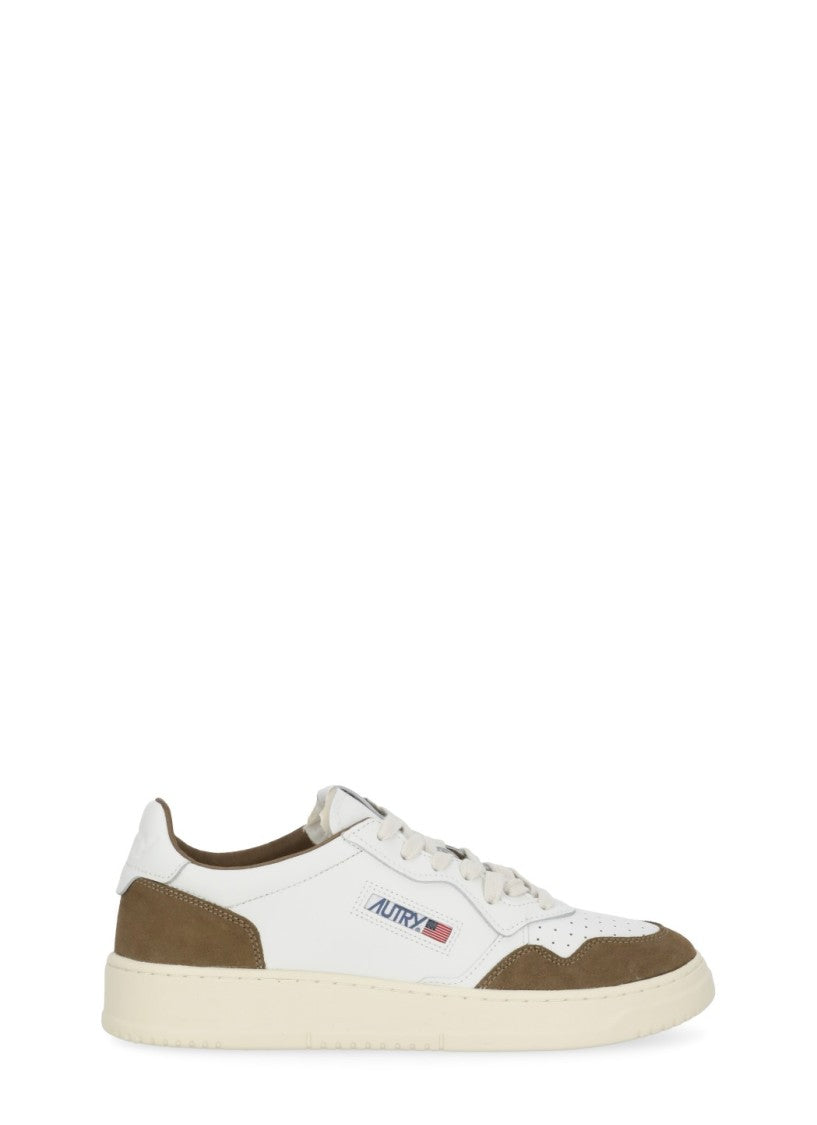Autry White Blue Suede Accents Premium Low-Top Sneakers