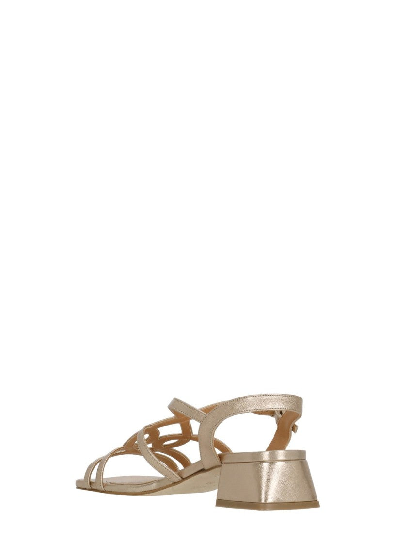 Juilie Dee Gold Ankle Strap Sandals