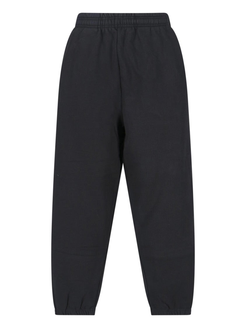 Entire Studios Black Elastic Waistband Cotton Sports Trousers