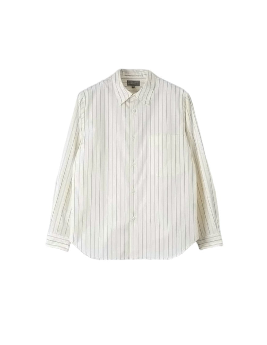 Margaret Howell Long-Sleeve Striped Button-Down Shirt With Chest Pocket