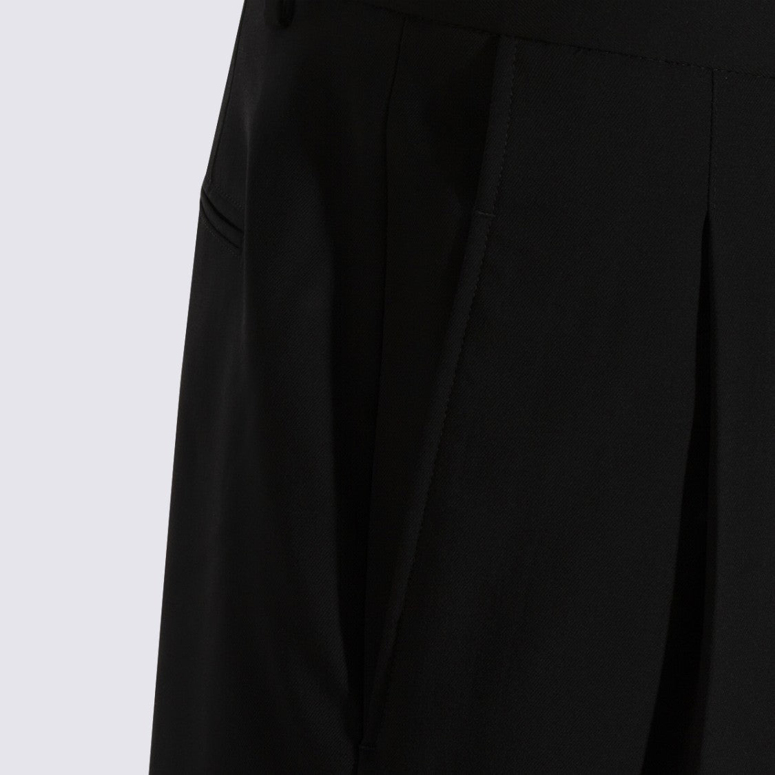 Ami Paris Black Wool Shorts
