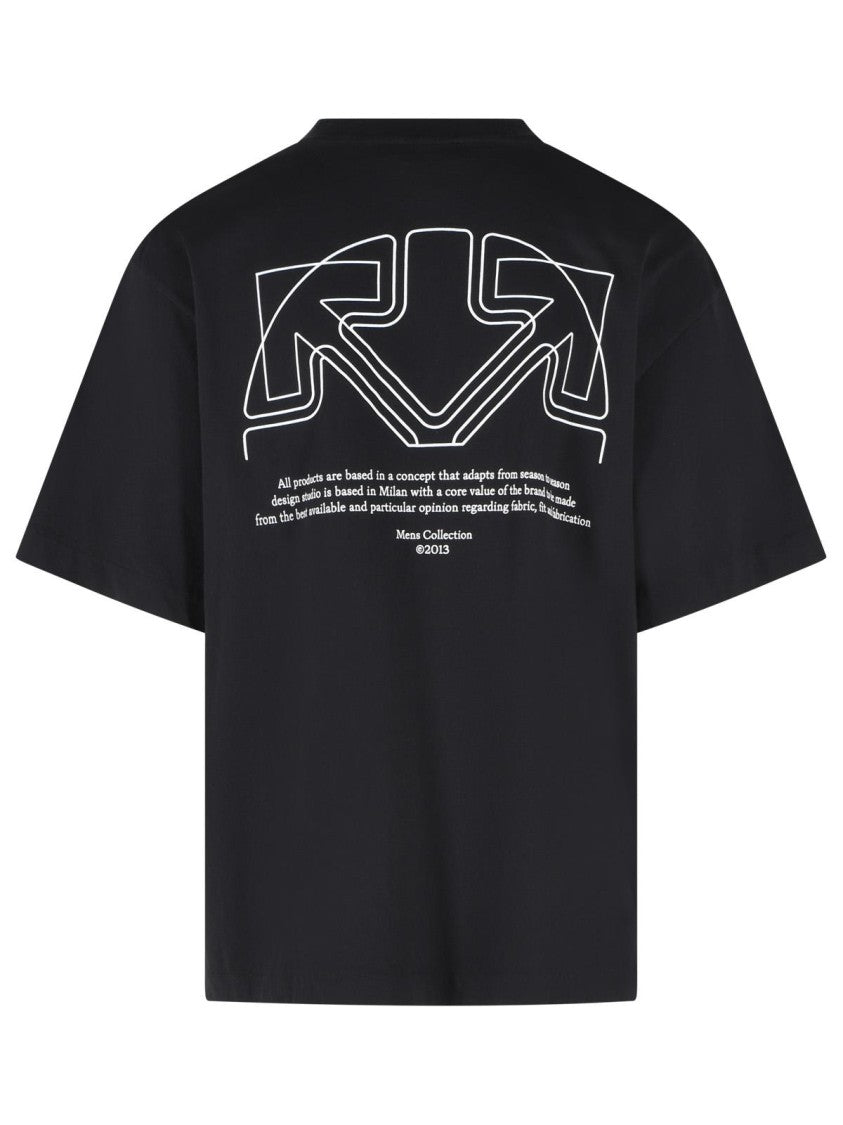 Off-White Relaxed-Fit Black Cotton T-Shirt With Graphic Back Print