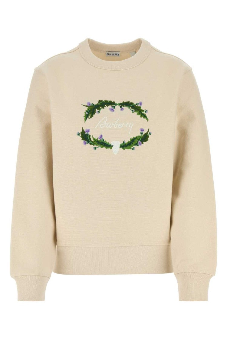 Burberry Sand Cotton Blend Sweatshirt
