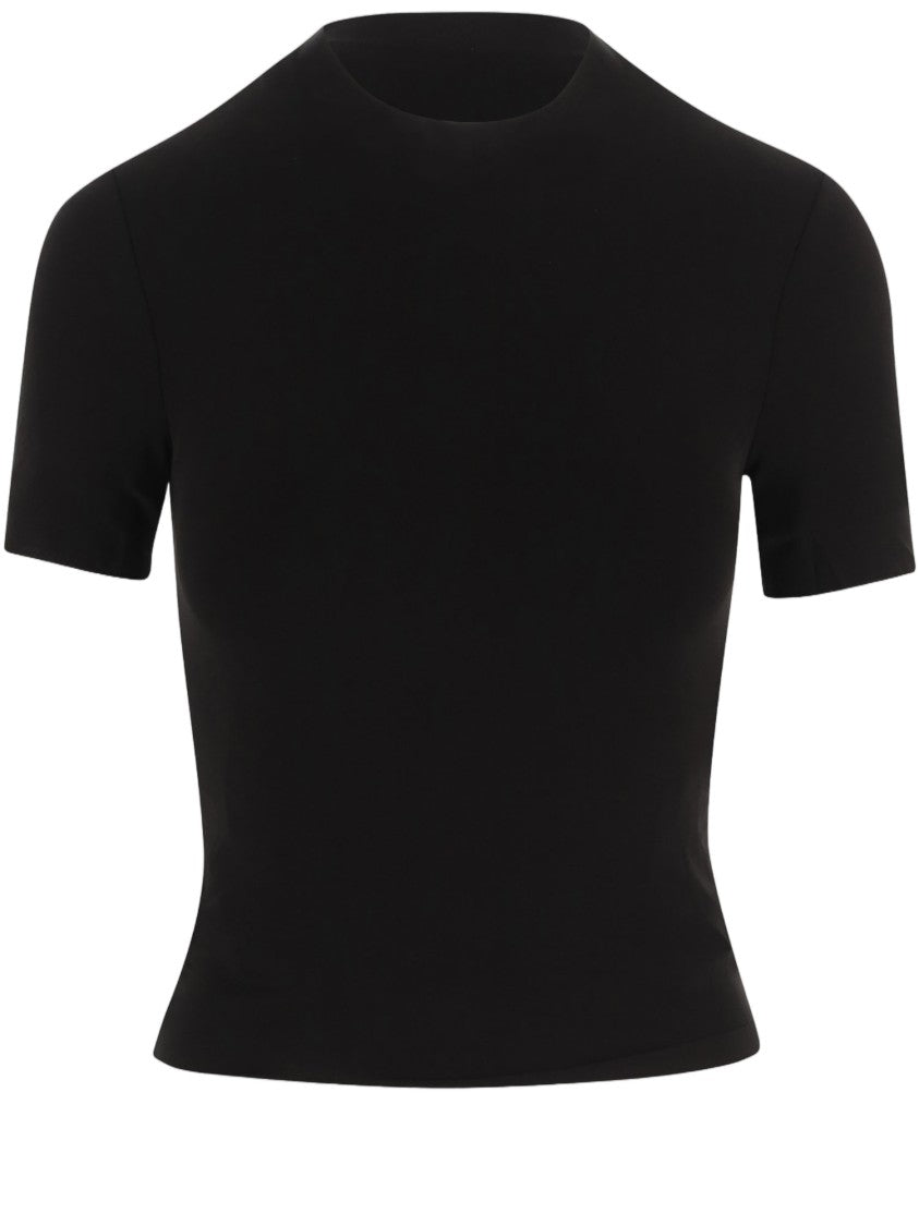 Maison Margiela Black Fitted Stretch Cupro T-Shirt