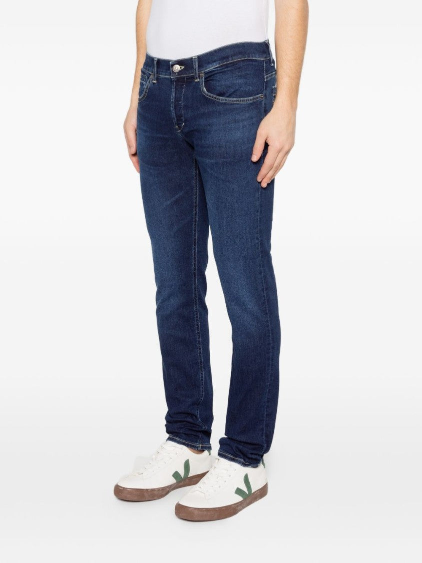Dondup Blue Tonal Stitching Jeans