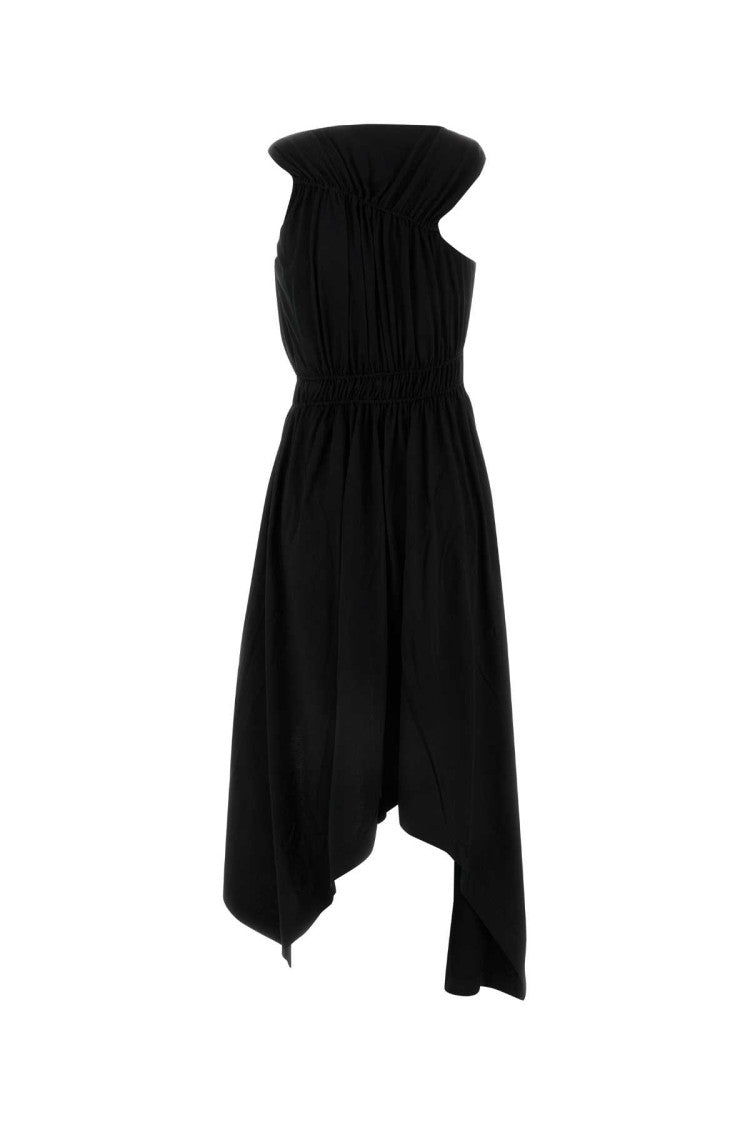 Alexander Mcqueen Black Jersey Dress