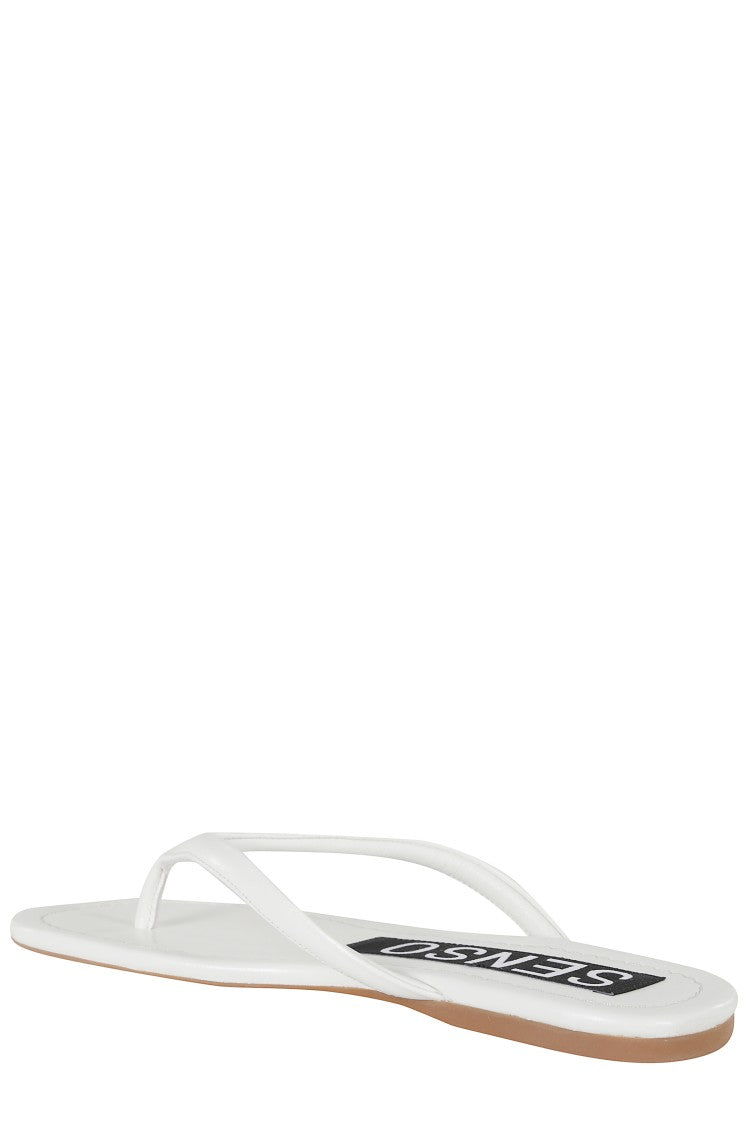Senso White Norah I Flip-Flop Leather Sandals
