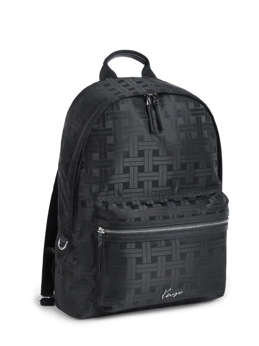 Kenzo Neutrals Walls Woven Pattern Polyester Backpack
