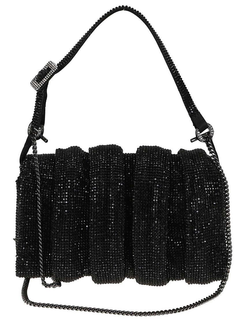 Benedetta Bruzziches Metal Mesh And Silk Satin Shoulder Bag