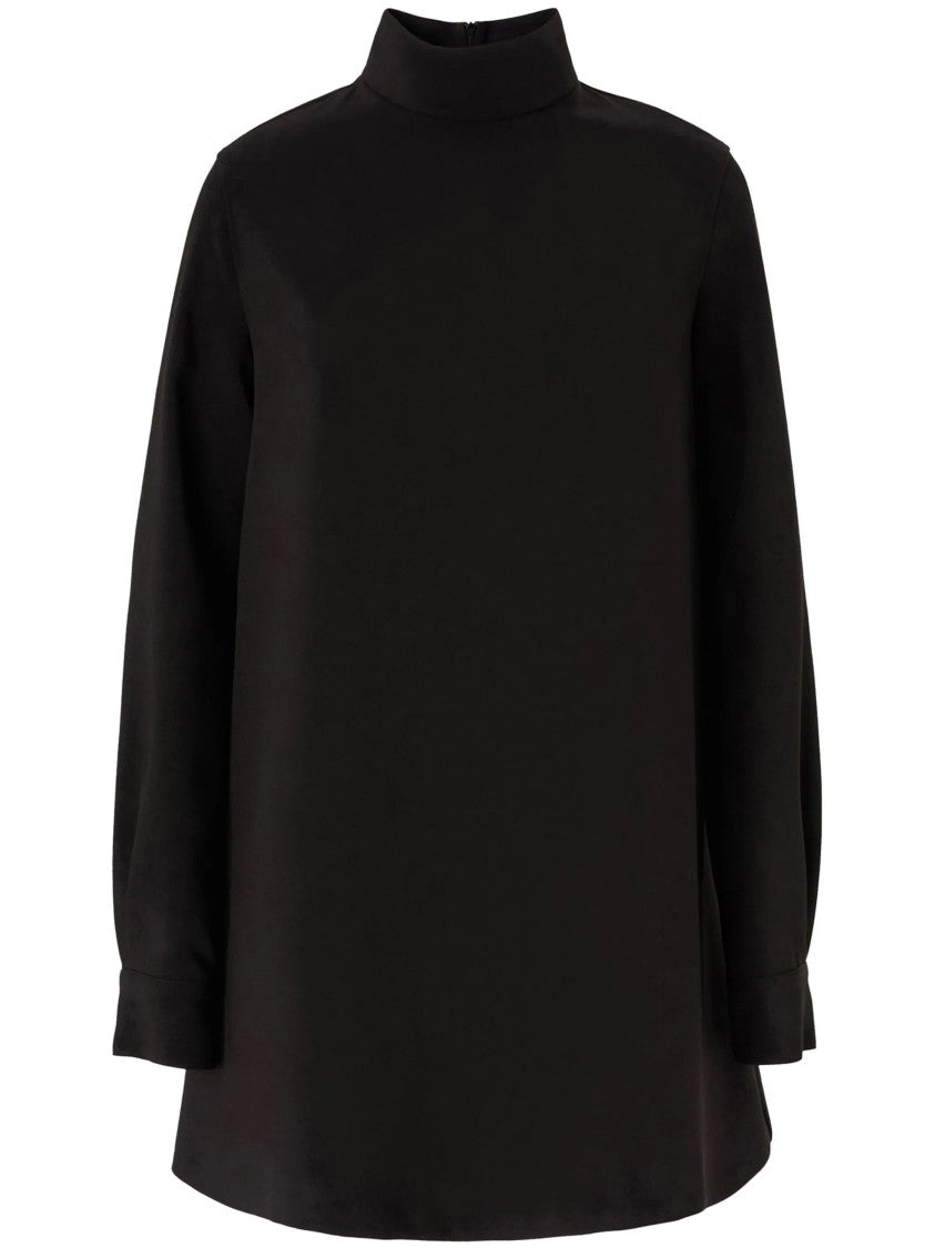 Pinko High Collar Black Mini Dress