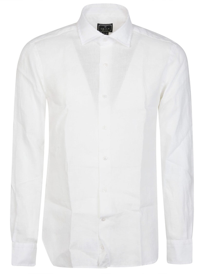 Orian White Long Sleeve Slim Shirt
