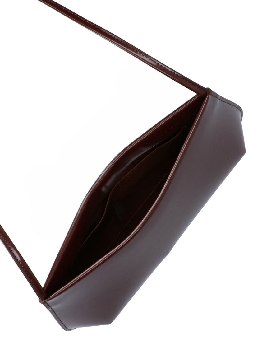 Fane Brown Patent Leather Bra Shoulder Bag