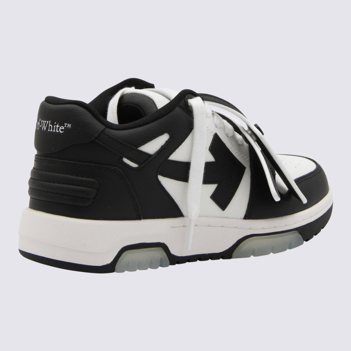 Off-White Low-Top Sneakers With Bold Black