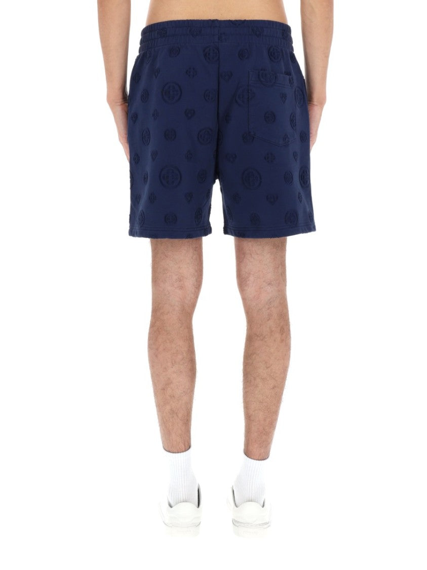 Casablanca Organic Cotton Embossed Logo Casual Shorts