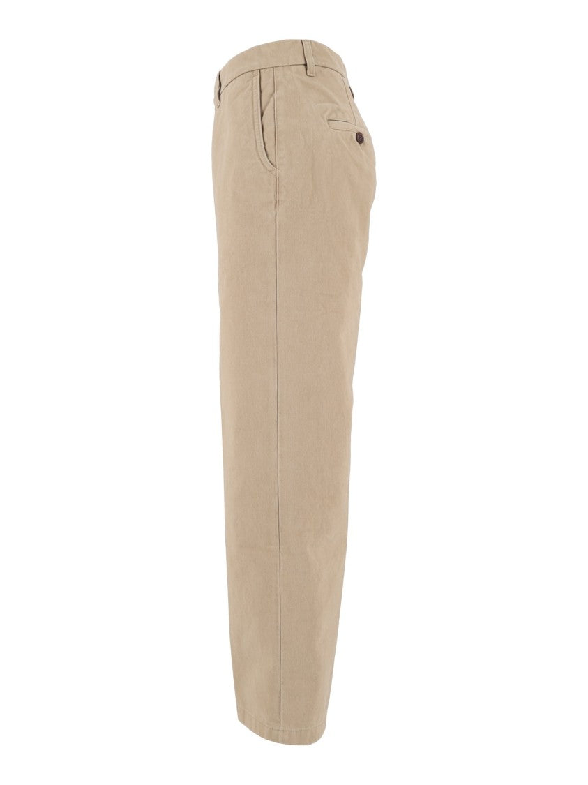 Tela Genova Renzo Coffee Heritage Gabardine Chino Pants