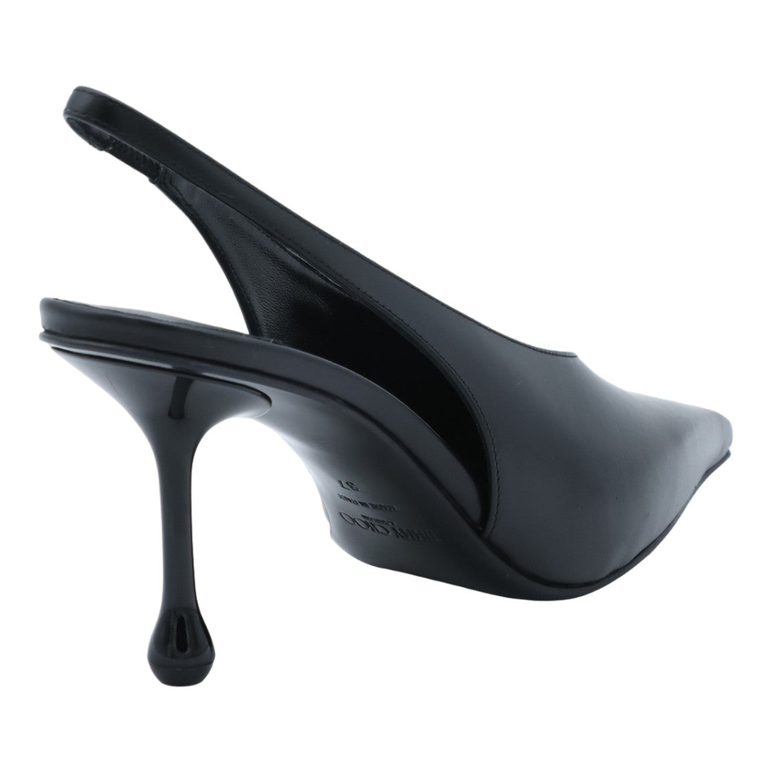 Jimmy Choo Black Slingback Heels With Flared Stiletto Base