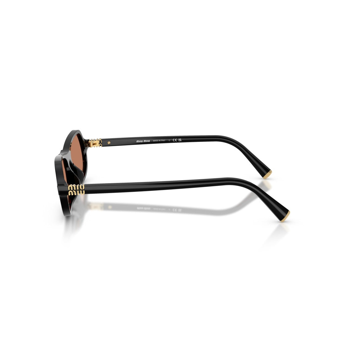 Miu Miu 0Mu B10su Glossy Black Acetate Sunglasses