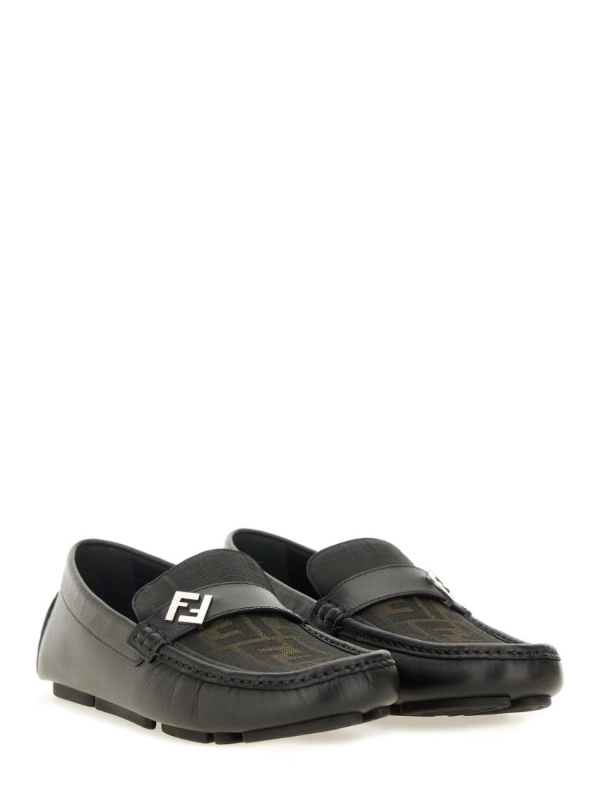 Fendi Ff Squared Driver Monogram Loafers