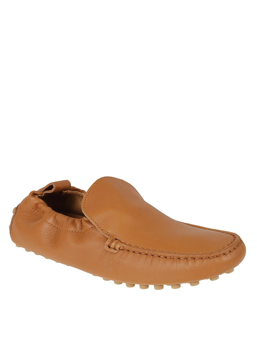 Tod's Slip-On Brown Calfskin Flat Shoes