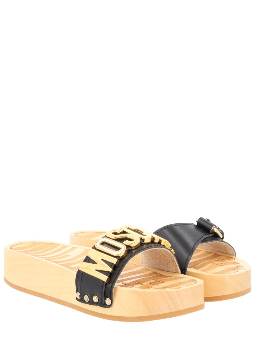 Moschino Zebra Stripe Padded Straps Sandals