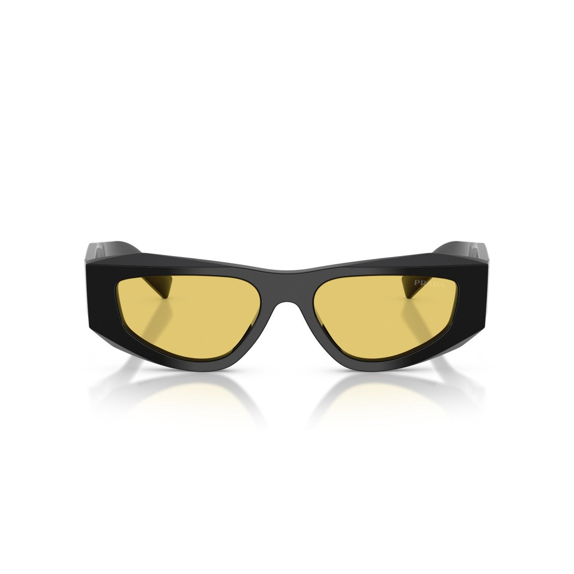 Prada 0Pr B19s Angular Black Acetate Sunglasses