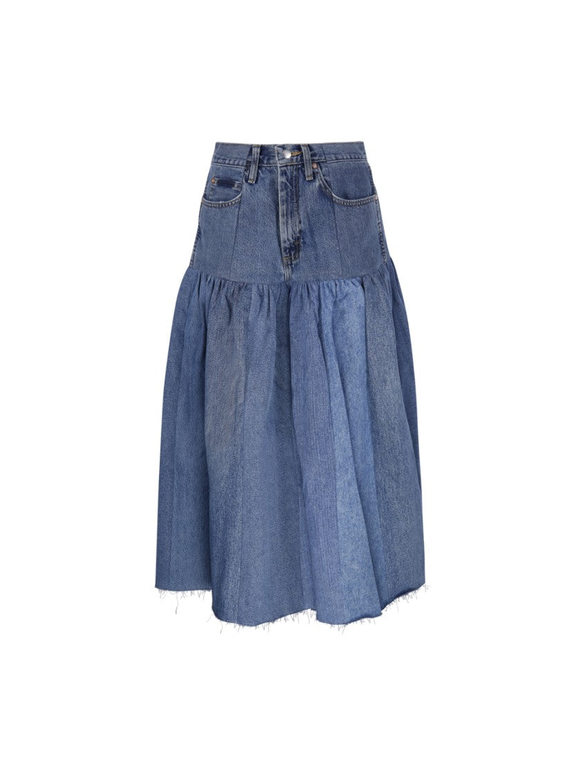 E.L.V. Denim Harvard Skirt