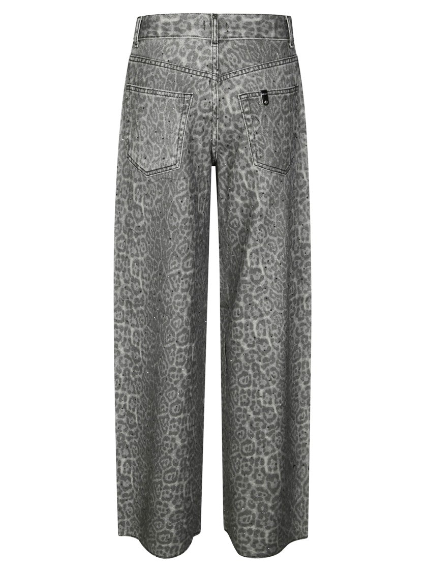 Liu Jo Animal Print Denim Jeans With Classic Fit