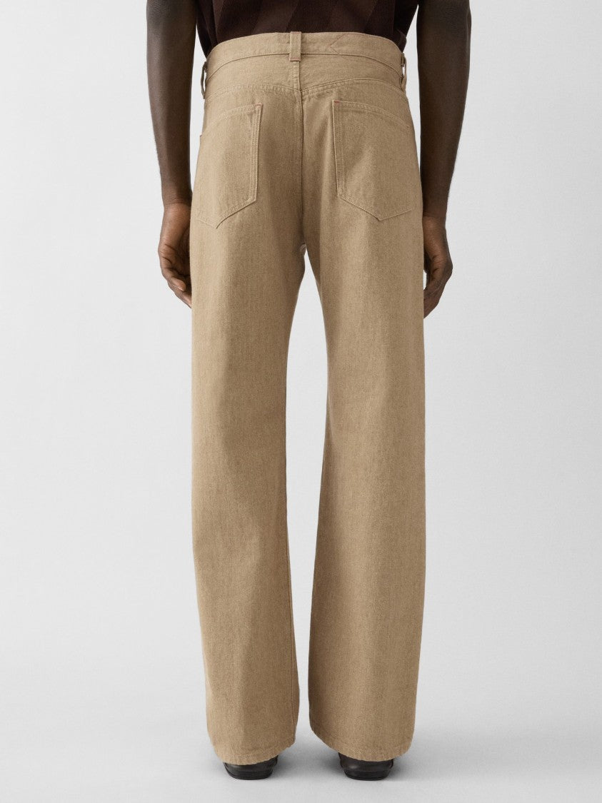 Jacquemus Beige Straight Fit Cotton Jeans