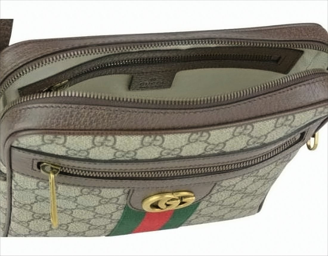Gucci Canvas Crossbody Bag With Gg Monogram