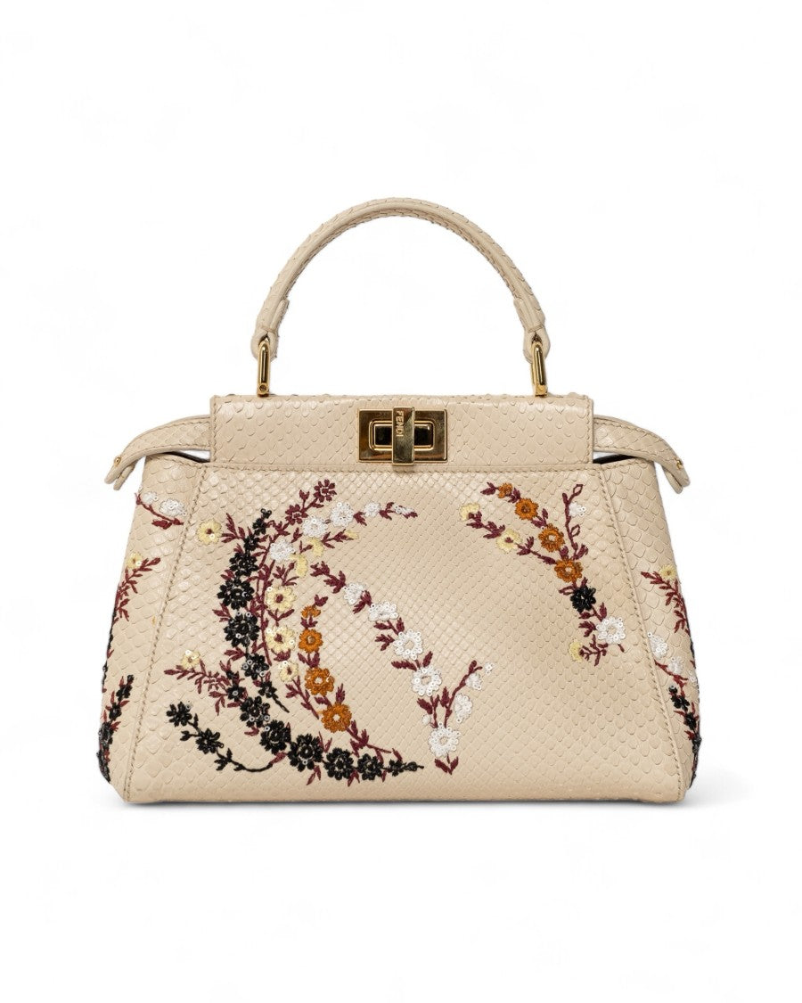 Fendi Peekaboo Mini Pitone Embroidery