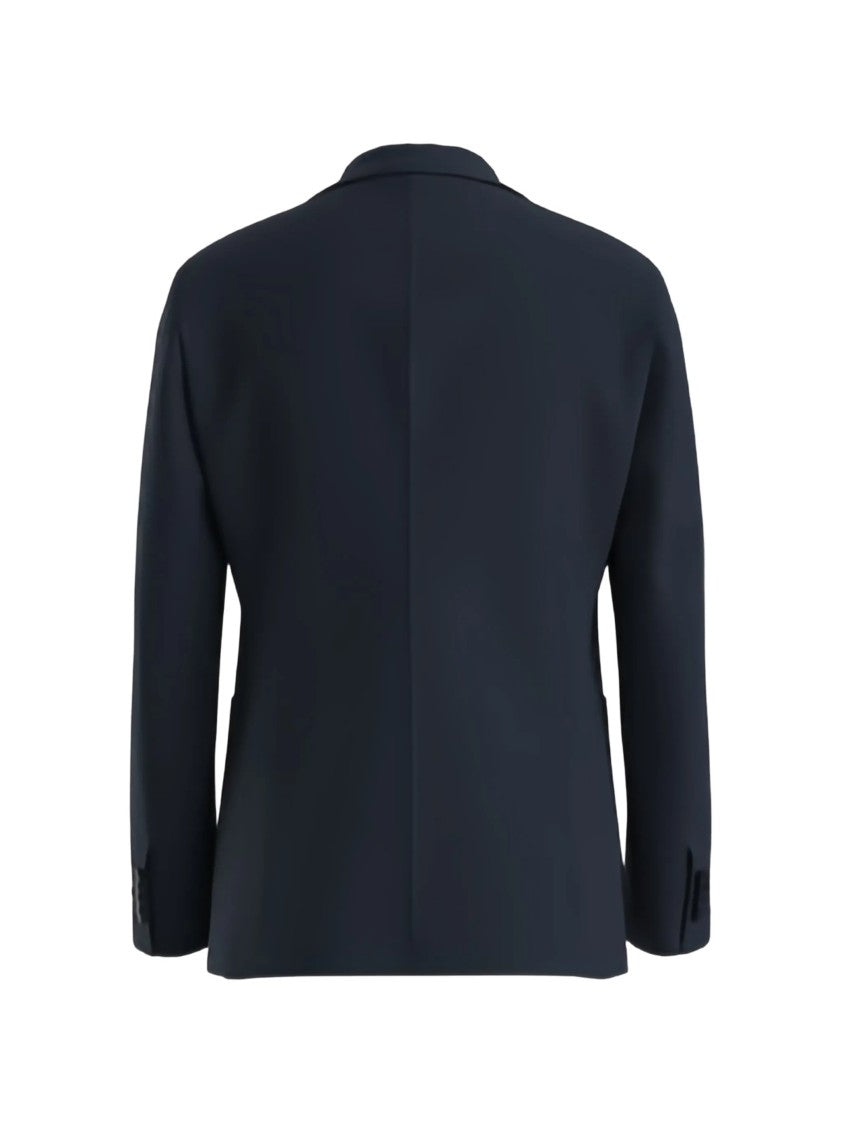 Hugo Boss Tailored Blue Blazer With Notch Lapels And Modern Silhouette
