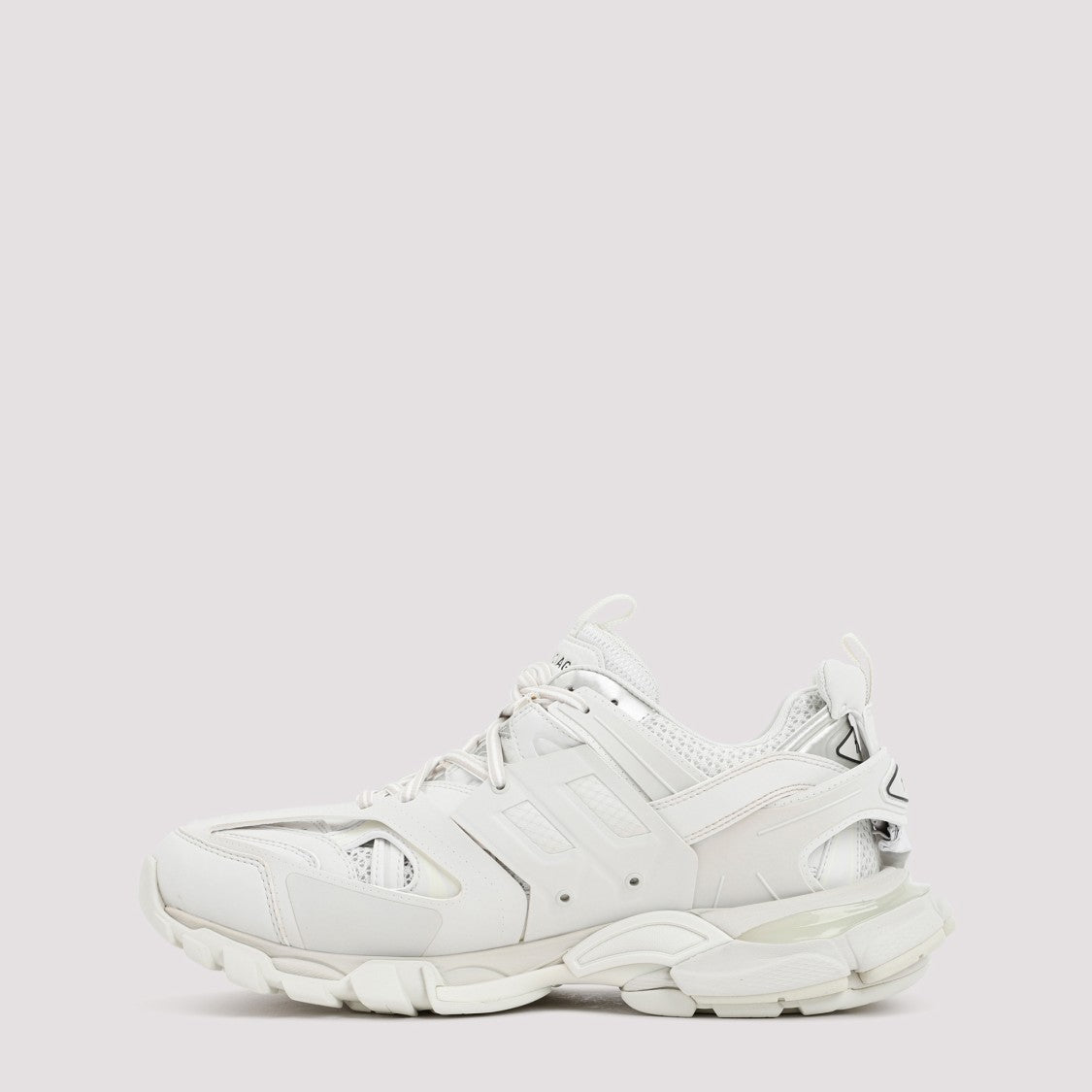 Balenciaga Dynamic White Track Sneakers With Lace-Up Fastening