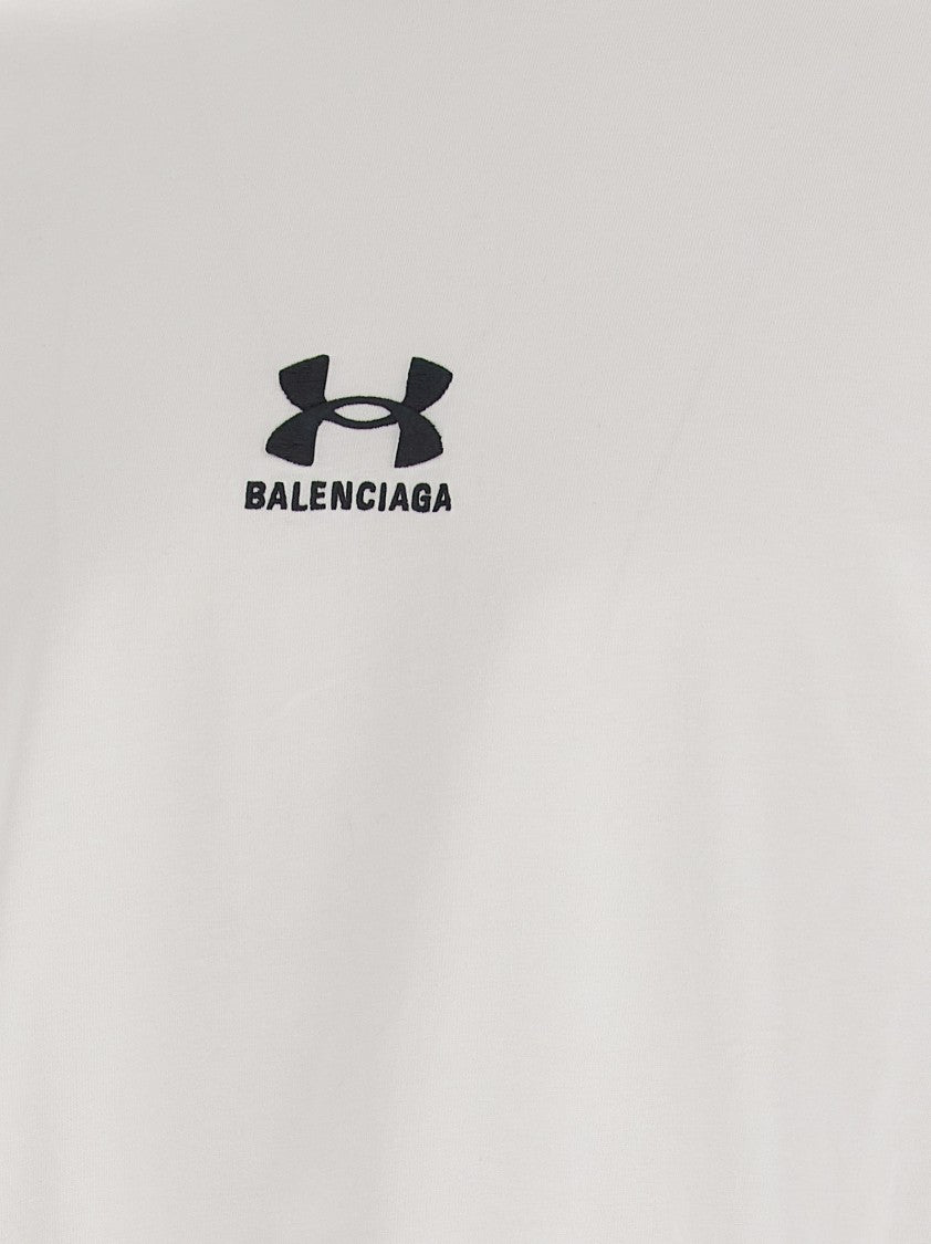 Balenciaga Vintage Cotton Jersey T-Shirt With Logo Embroidery