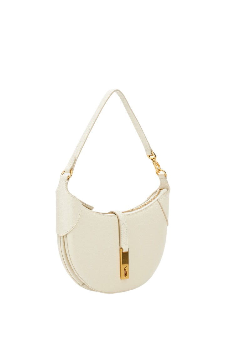Polo Ralph Lauren Ivory Smooth Leather Shoulder Bag