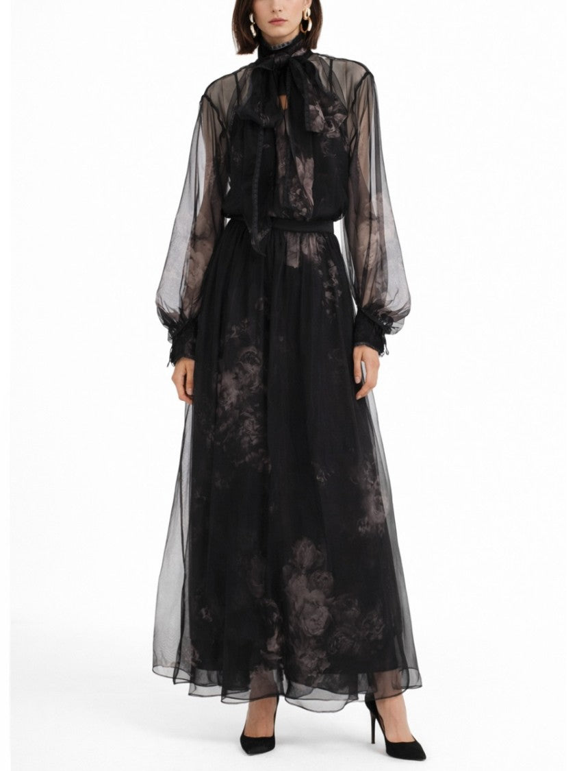 Zimmermann Hypnotic Sheer Floral Silk Maxi Skirt