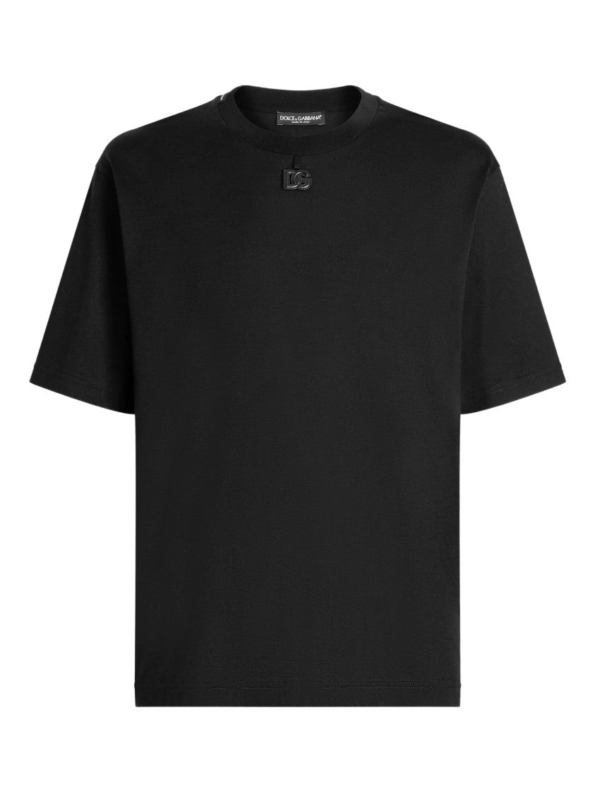 Dolce & Gabbana Black Classic Crew Neck Logo T-Shirt