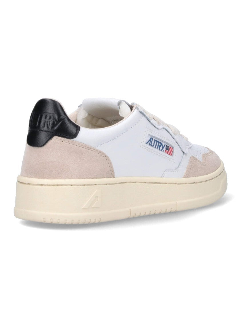 Autry White Medalist Low-Top Leather Sneakers