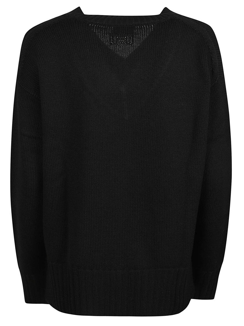 Drumohr Oversized V-Neck Sweater In Premium Merino Wool