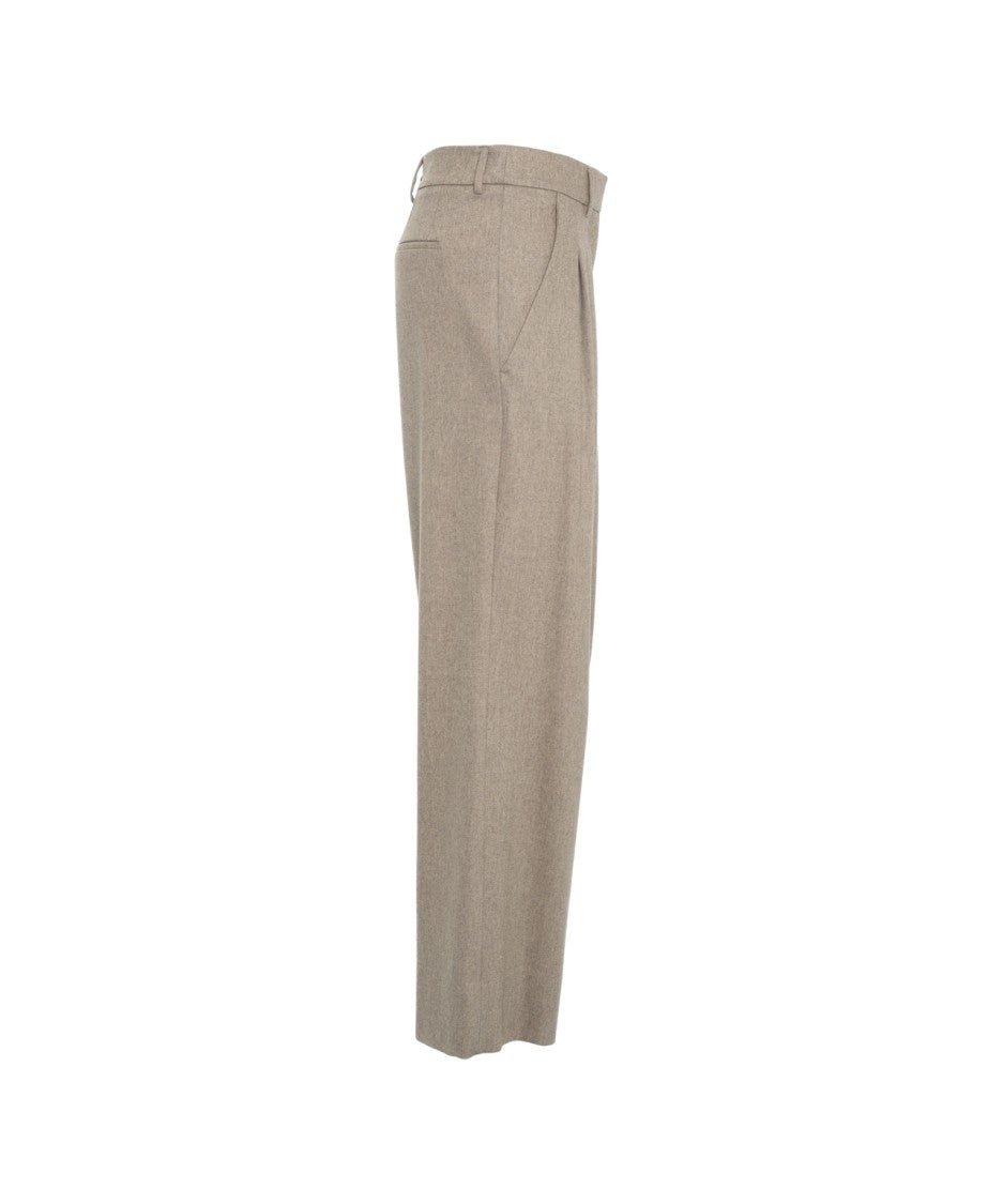 Pt Torino Pleated Wide-Leg Trousers With Elegant Silhouette