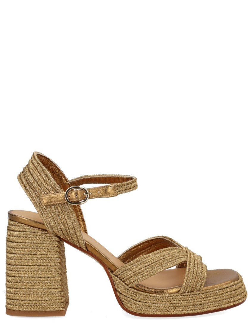 Castaner Braided Block Heel Espadrille Sandals