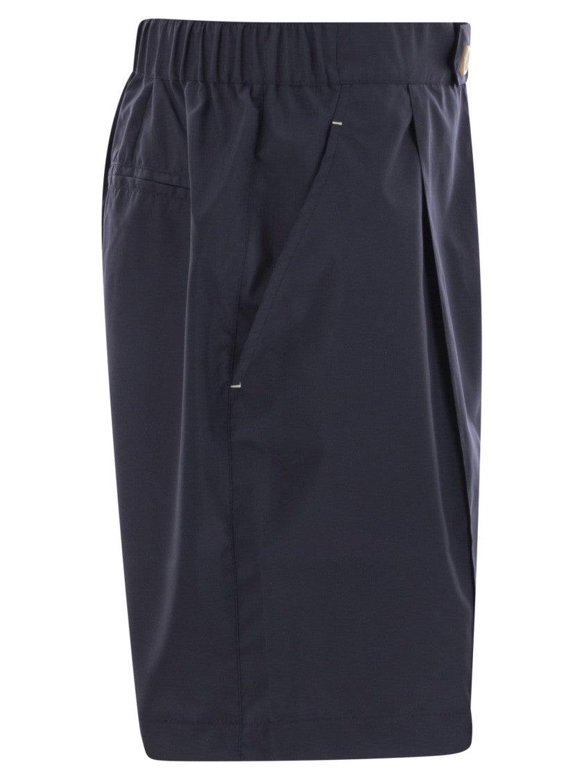 Brunello Cucinelli Bermuda Shorts In Tech Fabric With Darts