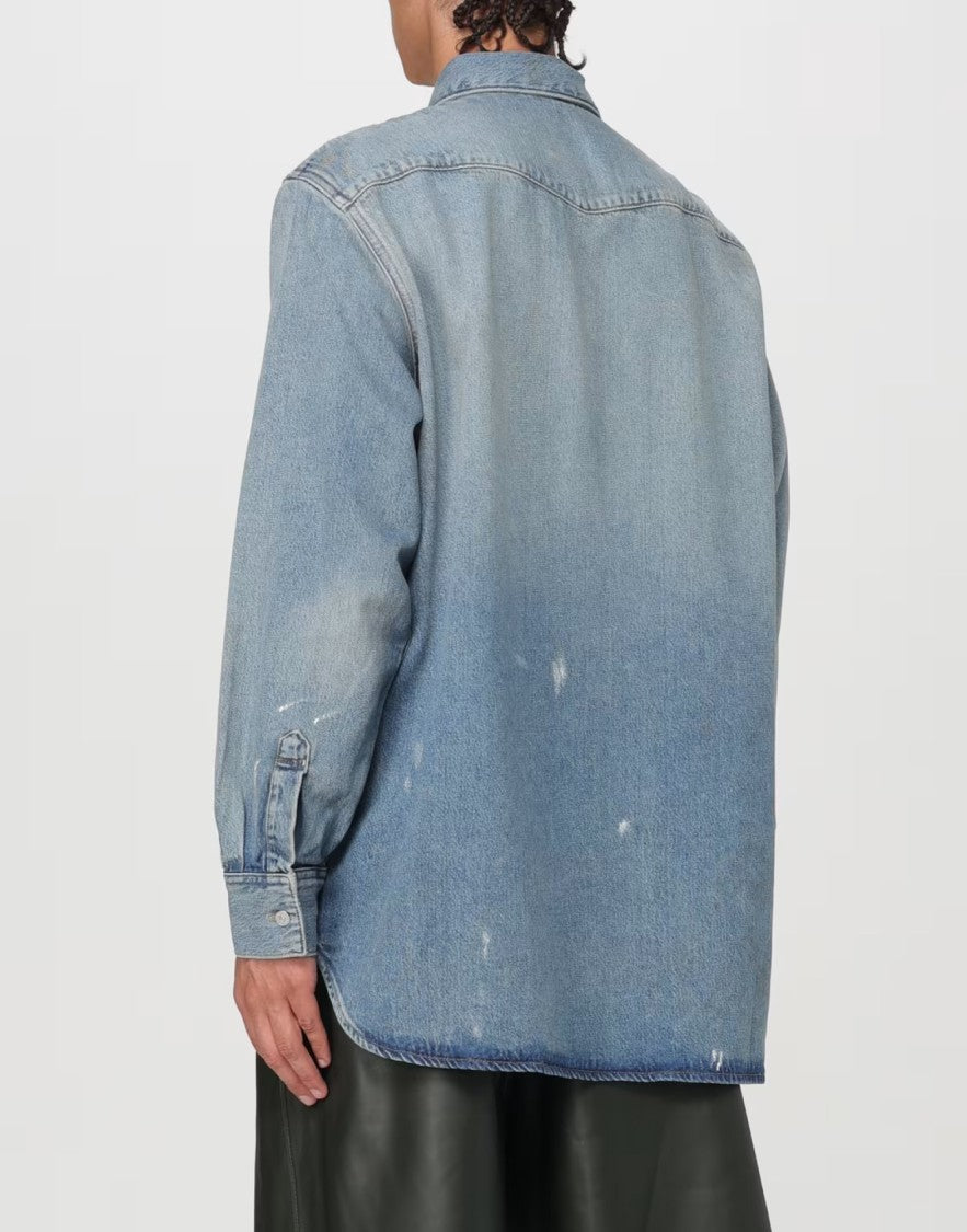 Acne Studios Karty Distressed Denim Overshirt