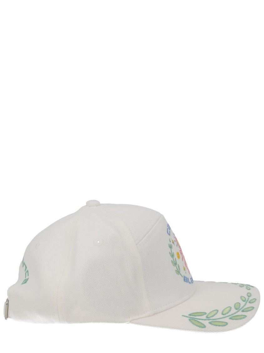 Casablanca White Dance Joy Embroidered Hat