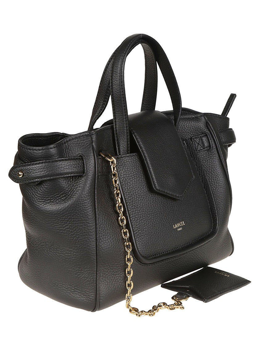 Lancel Thea Small Structured Pebbled Cow Leather Handbag