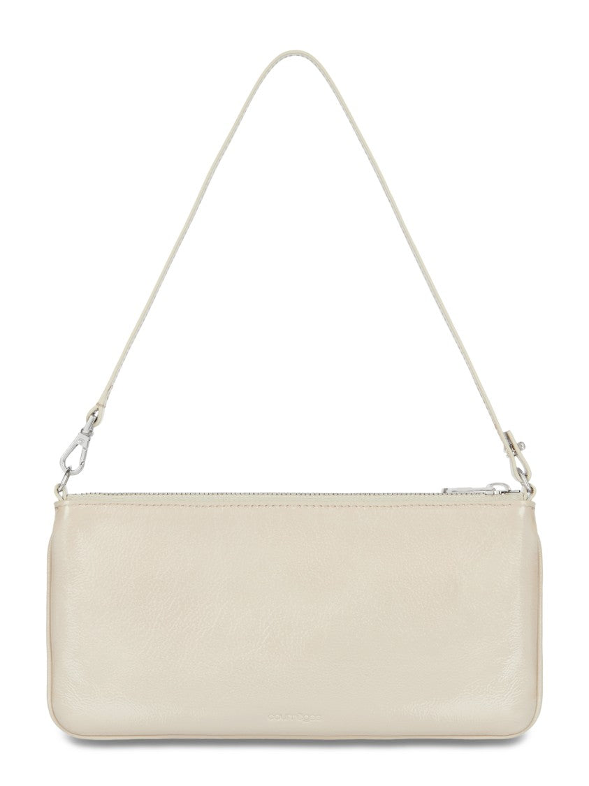 Courrèges Rectangular Smooth Leather Pouch With Zipper Closure