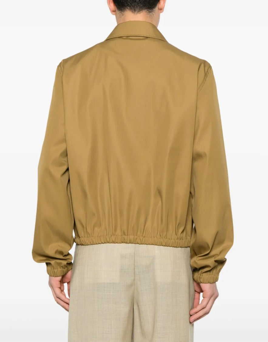 Ami Paris Logo Plaque Twill Bomber Jacket